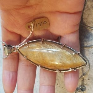 Golden Rutile Quartz Handmade Pendant Necklace
